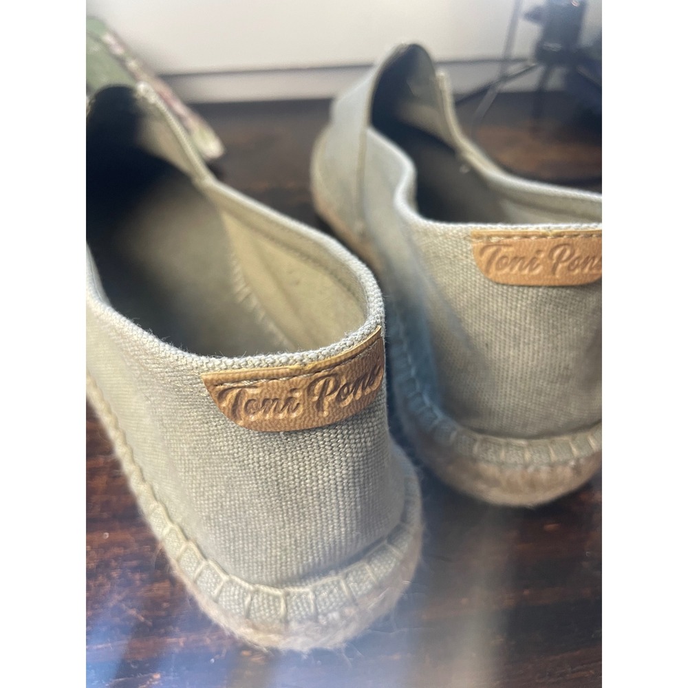 Toni Pons Blanes ER Khaki Grey Canvas Jute Espadrilles EU41 Unisex Slip On Shoes - Picture 3 of 8
